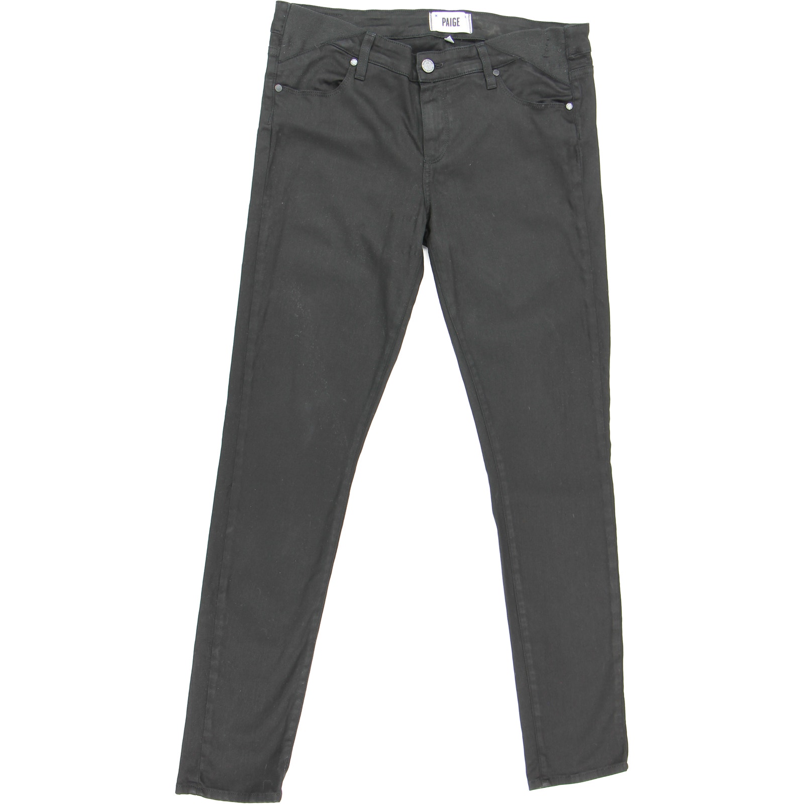 Paige Verdugo Ultra Skinny Black Overdye Stretch Jeans Pants 34 X 30